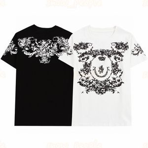 Mens Casual Streetwear T Shirt Womens Fashion Floral Print Tees Kort ￤rm toppar Asiatisk storlek S-2XL