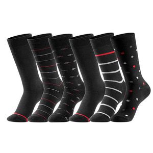 5PC SOOCKS HOSIERY 6ペア高品質のビジネスメンソックスコットンカジュアルソフトコンプレッションファッションデザインブランド男性のブラックプラスサイズドレスソックZ0221