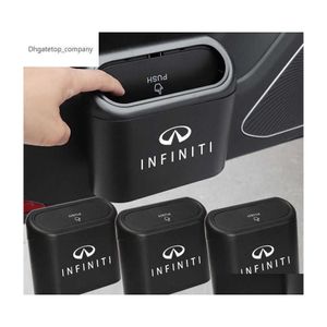 Organizator samochodu kosz na śmieci wiszący pojazd kase Wewnętrzne akcesoria do infiniti FX35 Q50 Q30 ESQ QX50 QX60 QX70 EX JX35 G35 D DHNBD