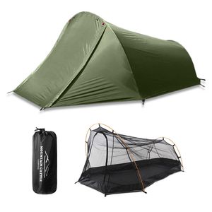 Namioty i schroniska 2 -osobowość Ultralight Camping Tent Namiot Outdoor Waterproof Summer Beach Namiot na rowerze na rowerze wędkarstwo J230223