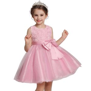 Girl's Dresses Girls Flower Princess Dress Kids Bow Lace Dresses For Girl Birthday Wedding Party Tutu Clothing Children Summer Gown Vestidos G230222