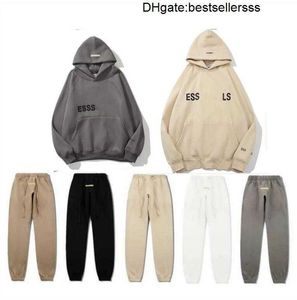 2023 Tasarımcı Erkek Kadınlar Essentia Sweater Hoodie Bahar Büyük Boy Sonbahar Korku Ess Silikon Kaykay Yüksek Tanrı Hoody Unisex Hooded Hfeu