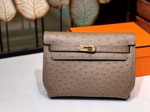 25 cm Männer Bag Ostirch Haut Marke Handtasche Design Frauen Geldbeutel Etupe Farbe Voll handgefertigtes Wachs Nähte viele Farben Schneller Lieferung Großhandelspreis