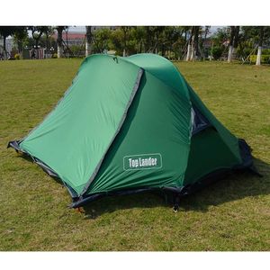 Tält och skyddsrum utomhus camping tält 2 person med snö kjol tält vattentät 4 säsong 20d silikon dubbel lager vandring ryggsäck tält J230223