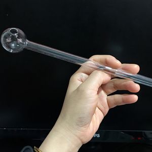 Long glass pipe Oil Burner Thick glass pipes Transparent large Pyrex Glass Pipes for Smoking Bubbler Tube 7.9 inch(20cm) Nail Burning Smoking Accessories