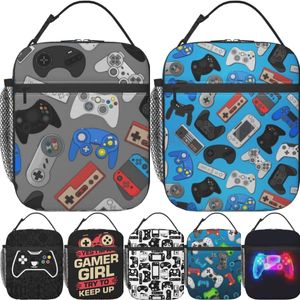 Ледовые паксотермические сумки для видеоигр контроллер ланч коробка детские мальчики девочки изолированная сумка для женщин Мужчина термическая коробка Bento для взрослых 230223