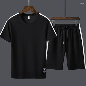 TrackSuits Streetwear 2023 Summer 2 sztuki zestawy T-shirts Męskie Krótkie ubrania sportowe ubrania sportowe z krótkim rękawem