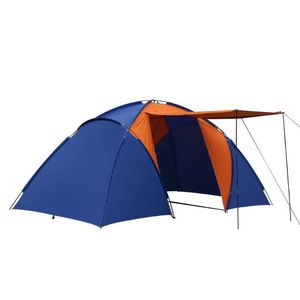 Tendas e abrigos 4 5 5 pessoas tenda de acampamento ao ar livre 2 quartos 1 sala de estar para a equipe de praia de praia carrinho SUV alívio de pesca churrasco parque anti -chuva tenda j2302223