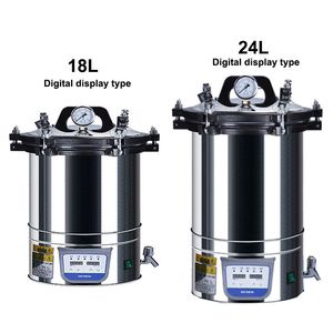 24L 18L Elektrischer tragbarer Topfsterilisationsautoklav LCD-Autoklav Hochdrucktopf Druckdampfsterilisator