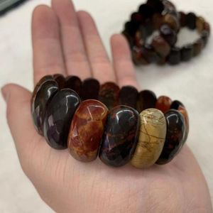 Strand Natural Picasso Jasper Stone Boncuklar Bileklik Bileklik Kadın Hediye Toptan Satış Fine Mücevher!