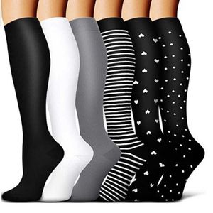 Meias de compressão de meias de 5pc para homens varizes imprimem meias femininas presentes de basquete de basquete ao ar livre meias esportivas de fitness por atacado Z0221