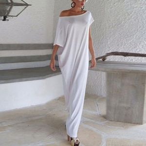 Casual Kleider Mode Frauen Sommer Kleid 2023 Unregelmäßige Lange Maxi Party Sexy Solide Vestidos S-XL