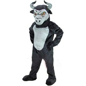 Costume da mascotte di toro da combattimento corto in peluche Costume da festa di Natale in fantasia di Halloween Vestito da personaggio dei cartoni animati Vestito da carnevale Unisex per adulti