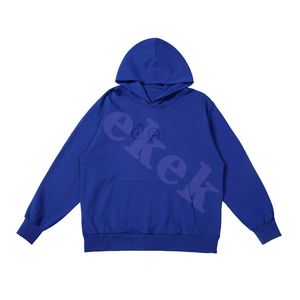 Felpa con cappuccio da uomo di design di lusso lettera ricamo manica lunga maglione autunno marchio di moda pullover girocollo top blu