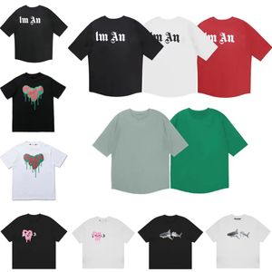 デザイナー tシャツ マルチカラー メンズ tシャツ パム アングルス ユニセックス ファッション ドロップショルダー ラージ フィットネス ウェア グラフィティ ベア スタイル チェスト レター ファッション 1IHW