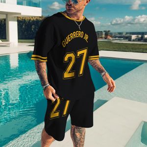 Mens Tracksuits Fashion racksuit Men Basketball Shirt Set Short Sleeve Shirts Shorts raining Wear Oversized Clothes Casual Sport Suit 230223