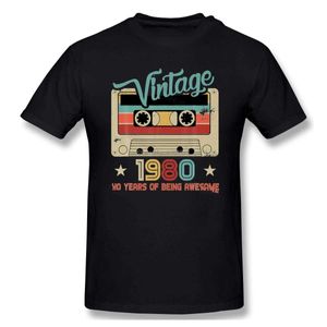 Мужские футболки Vintage 1980-потрясающая ретро-футболка мужская негабаритная хлопковая футболка с коротким рукавом Cool Tees Tops Harajuku Streetwear 022223H
