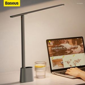 Lâmpadas de mesa Baseus Leitura Lâmpada de mesa LED, carregável de autoconfiança inteligente, Night Night para guarda -roupa de armário