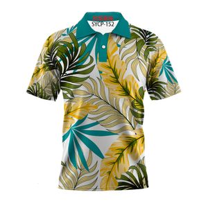 Damen Blusen Hemden Ms Button Polos Sommer Frau Lose Tops 3D HD Gedruckt Hawaii Stil Stilvolle Parentchild T-shirt Polyester Atmungsaktive Sport Polo 230223