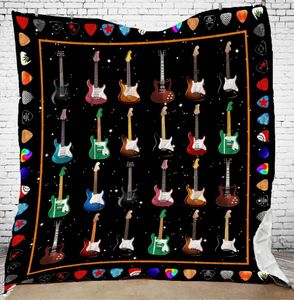 Filtmusik gitarr rock quilt kast flanell fleece hela säsongen lätt vikt vardagsrum 230105