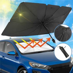 Car Sunshade Windshield Sun Shade Protector Parasol Auto Front Window Umbrella Foldable Visor UV Cover Interior Protection Accessories