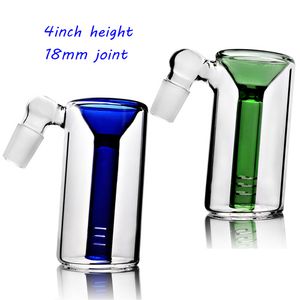 4 '' High Hookah Ash Catchers Arm Hold Smoking Collector Dab Rig Glass Bong 18mm Joint Reflux Water Bong Accessori Tubi dritti