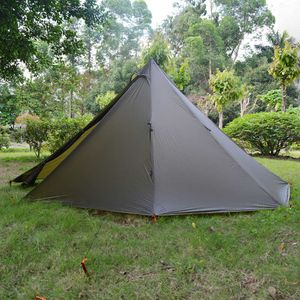 Zelte und Unterstände, ultraleichtes Bushcraft-Pyramidenzelt, 20D-Silikon-Nylon-Campingzelt mit Kaminloch, zweitüriges Unterstands-Rucksack-Tipi-Zelt J230223