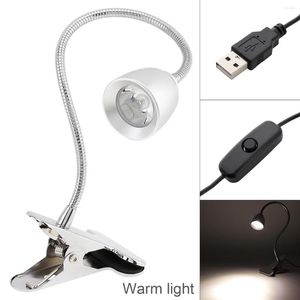 Bordslampor Desk Lamp 3W 4 Modes Ljus Dimbar Led USB CLIPPYPT VARMT STUDENT ÖGONSKONT