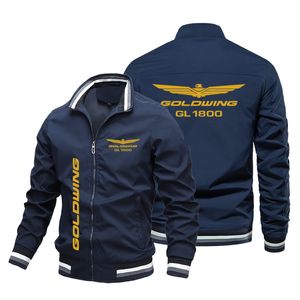 Jackets masculinos Autumn Winter Honda Gold Wing Print Fashion Fashion Windbreaker Racing de motocicleta personalizado 230223