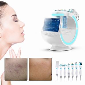 Portatile 7 in 1 Microdermoabrasione Macchina per il viso Hydra Ice Blue Magic Mirror Skin Analyzer RF Face Lifting SkinScrubber Spruzzatore di ossigeno Profondo