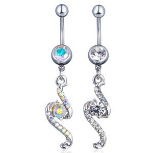 Navel Bell Button Rings D0581 Musical Note Mix Colors Belly Ring Drop Delivery Jewelry Body Dhgarden Dhve6