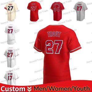 Custom Shohei Ohtani Mike Trout Jersey Noah Syndergaard Adell Anthony Rendon Davidson Fletcher Quijada Soto Sandoval White Red Stitched Jerseys Connect 2022 2023