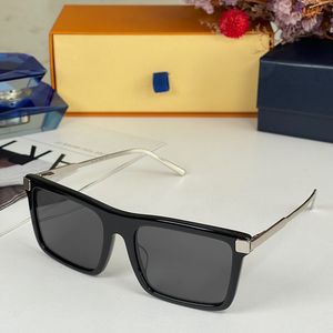 Modische Metall-Doppelsteg-Sonnenbrille mit eingraviertem Muster auf den Bügeln, polarisierte Sonnenbrille Z1672, Herren- und Damen-Rise-Square-Sonnenbrille, Luxus-Party-Sonnenbrille in Gold und Silber