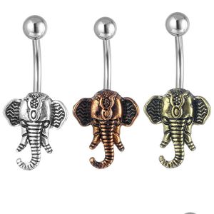 Navel Bell Button Rings D0744 Elephant Belly Stud Mix Colors Drop Delivery Jewelry Body Dhgarden DHZ0C