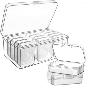 Förvaringslådor 14 Pack Plastic Clear Box Organizer Small Case Containers Toy Ring Smycken Makeup Craft Container