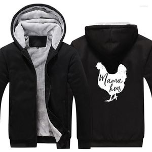 Männer Hoodies 2023 Mode Mama Hen Jacke Sweatshirts Für Mutter Geschenk Huhn Dame Verdicken Hoodie Zipper Mantel