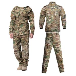 Männer Anzüge Blazer Taktische Kampf Uniform Camo Armee Männer Kleidung Safari Airsoft Jagd KleidungTraining Jacke Hose Männlichen Anzug 230222