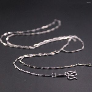 Catene PT950 Collana in platino massiccio puro 950 Catena sottile a forma di melone per maglia da donna 43 cmL regalo / 3,4 g