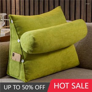 Pillow Korean Bedside Office Velvet Adjustable Sofa Triangle Backrest Removable Washable Almohada Aesthetic Room Decor