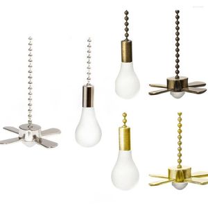 Decorative Figurines 2PCS Fan Pulls Lamp Chain Extender Retro Metal Ceiling Lighting Accessories Chandelier Zipper Home Decoration