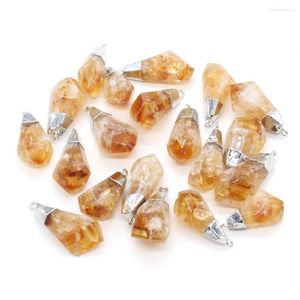 Kolye Kolyeleri Düzensiz Doğal Yarı Faydalı Kristal Citrine Reiki İyileştirici Taşlar Takılar için Takılar Yapma DIY Kolye Aksesuarları