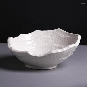 Miski japońskie przybory ceramiczne białą miskę Zestaw naczyń stołowych Sałatkowy Tale
