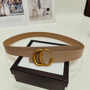 Luxury belt womens fashion cintura genuine leather about 3cm wide plated gold letter red black white mens belts adjustable size classic designer belt women