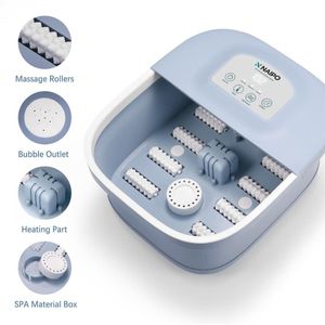 Space Saving Heated Foot Soaker Massager Spa to Relieve Feet Muscle Pain, Digital Temperature Control Collapsible Foot Spa Tub