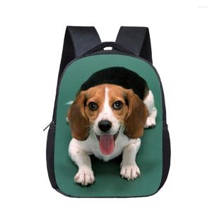 Skolväskor CustomLovely Beagle Dog Print Little Kids Mini Toddler Baby Bookbags Small 12Inch Kindergarten Barn