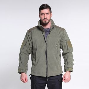 Men's Jackets Full Zip Up Tactical Army Fleece Jacket Military Thermal Warm Police Work Coats Mens Safari Jacket Outwear Windbreaker
