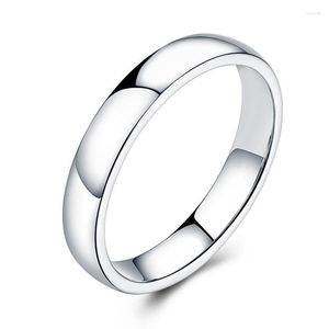 Rings de cluster clássico eternidade amor 18K Real genuíno de casamento sólido em ouro bandas engajadas para homens homens amantes casal de joias sofisticadas