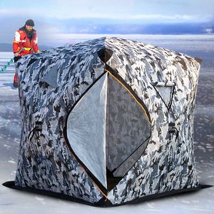 Tents and Shelters 23 Person Winter Ice Fishing Tent 1515 Outdoor Camping Tent Cotton Beach Outdoor Portable Car Winter Fishing House Relief Tent J230223