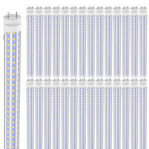 T8 LED Tube Light Shop gl￶dlampor 4ft 36W 4680LM 6000K 5000K Kall dagsljus Vit fluorescerande ers￤ttning D-formad Bi Pin G13 Dual-End Ballast Bypass US Stock