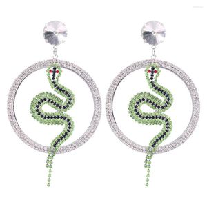 Серьги 2023 Hiphop Women Multi Crystal Snake для Hyeperbole Party Jewelry Jewelon